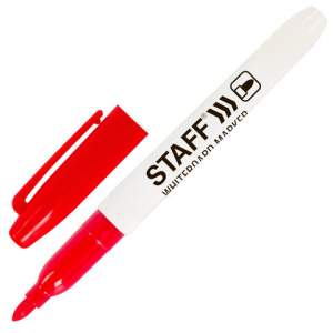 Маркер для белой доски STAFF 2.5мм красный...